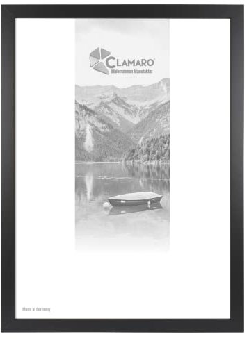 CLAMARO 'Collage' Bilderrahmen 70x140 handgefertigt | Schwarz Matt | MDF Holzbilderrahmen eckig modern inkl. Acrylglas, Rückwand und Aufhänger (querformat & Hochformat)