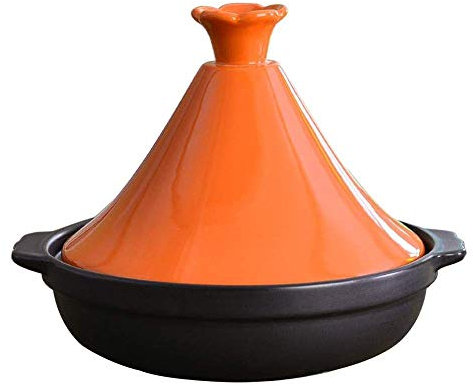 Cazuela de Barro Cazuela de Hierro Fundido Cazuela de Horno holandés con Tapa Cazuela de inducción Ovalada - Resistencia a Altas temperaturas