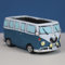 Fyne-Finds Blauer Campingbus, Retro-Pflanzgefäß, Ablaufstopfen, Gartenpflanze, Kräuter, Blume, 12 cm, Zementtrog