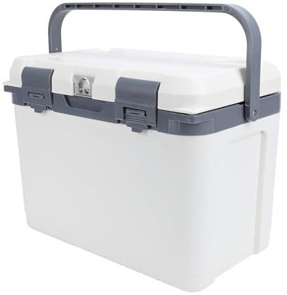 Isolierter Tragbarer Kühler mit Robusten Griffen, 15 L, Auslaufsicherer Outdoor-Hartkühler, Hält EIS für Strand, Camping, Tailgating-Sport, Auto-Kühlschrank, L