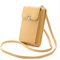 Amasawa Kleine Umhängetasche Aus Pu Leder Handytasche Zum Umhängen Handytasche Zum Umhängen Damen Umhängetasche Für Damen Handy Tasche Tasche Geldbeutel Brieftasche(Gelb)
