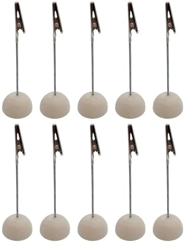 Lot de 10 supports pour photos et cartes de placement avec clips et numéro de table pour fête