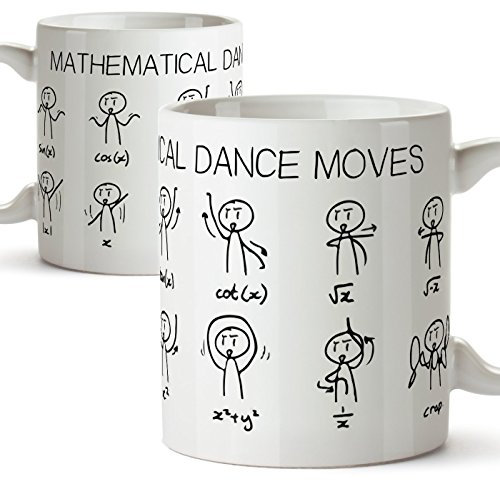 Mug drôle et Originale pour Les Amateurs de mathématiques - The Maths Dance - Mug en céramique 350 ML - Cadeau pour mathématiciens
