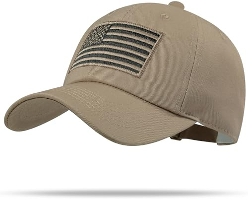VIONLAN Gorra de béisbol de Estados Unidos, Ajustable, de Perfil bajo, para Operador táctico, ejército - Beige - Talla única