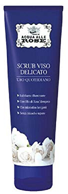 Acqua Alle Rose Scrub Viso Delicato con olio di Rosa Mosqueta, azione esfoliante illuminante, formato da 150 ml