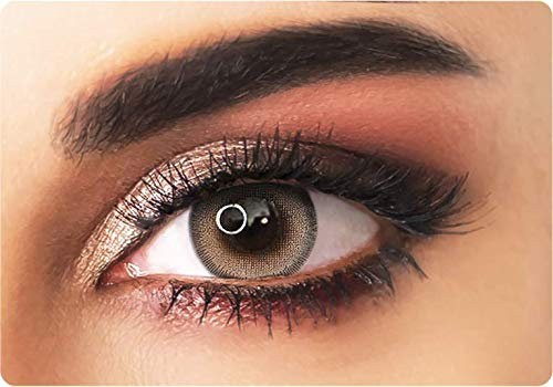 ADORE - Lentes de Contacto de la Colección DAY - Lentillas de Color sin Graduación - Lentillas de Colores para Ojos Claros y Oscuros (GRIS/ 1 PAR)