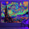 Psyhilar Van Gogh UV-Wandteppich Schwarzlicht für Schlafzimmer, Schwarzlicht-Poster für Erwachsene und Jugendliche, Wandteppich (150 cm Bx129.5 cm H, Medium)