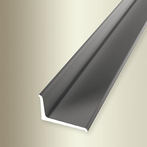PROVISTON | Slutprofil | bredd: 18 mm | höjd: 12 mm | Längd: 2 700 mm | anodiserad aluminium | väggavslutningsprofil | slät | vridbar | rostfritt stål | självhäftande