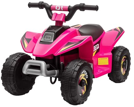 HOMCOM Quad électrique pour Enfants 18-36 Mois véhicule à Batterie 6V avec Marche Avant et arrière Charge Max. 20 kg 72 x 40 x 45,5 cm Rose