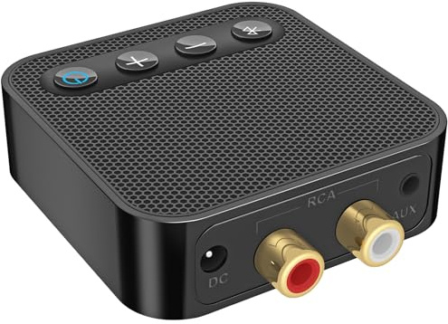 Bluetooth to RCA Adapter for Stereo Receiver - aptX HD Long Range Low Latency Bluetooth Receiver for Home Stereo Wireless Audio Adapter for Music Streaming Sound System