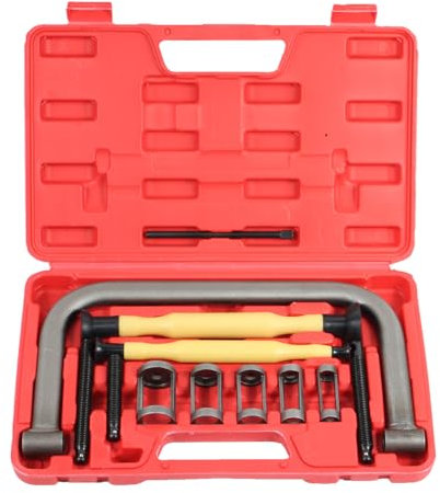 Kit tenditore molla valvola QUNNIE, set di strumenti per sollevamento valvole 12PCS con valvole di lappatura, valvola universale per molla compressore in acciaio adatta per ATV auto moto