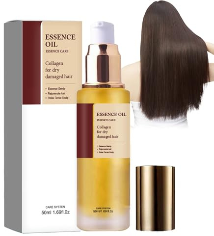 Maca Essenz Haaröl, Collagen Hair Conditioner Öl, Arganöl Tiefenreparatur Haarpflege Haarserum für Alle Haartypen, Gegen Frizz & Austrocknen, Repair Hair Oil für Glattes & Glänzendes Haar(50ml)