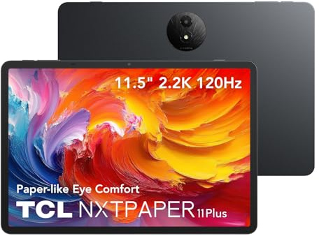 TCL NXTPAPER 11 Plus Tablet 11.5 2.2K 120Hz NXTPAPER Display 8000mAh Battery 33W Fast Charging Anti-glare Anti-blue light Protect your eyes 8GB+256GB 4 Speakers DTS Sound Thin 6.5mm 490g Dark Gray