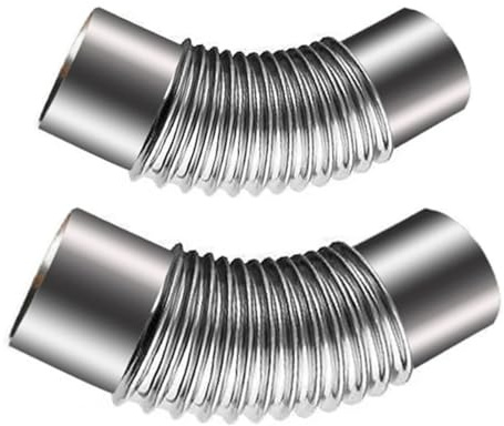 Elbow Stove Pipe, 45° Elbow Pipe, 2Pcs 45 Degree Flue Stainless Steel Chimney Adapter Tube Exhaust(75mm)