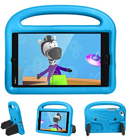 Tablettskydd Tablet Väska till Huawei M3 / T3 T8 Lite 8.0 Silikonväska For barn, For ShockoProof Lightweight Demploop Stand Case, med handtag och kickstand(Blu)