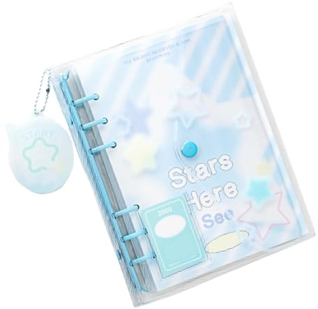 JINGLING Klistermärken med samlarbok – scrapbooking anteckningsbok med 96 sidor – album för förvaring av klistermärken – för hem, kontor, resor, semester, semester, födelsedag, jul, nyår