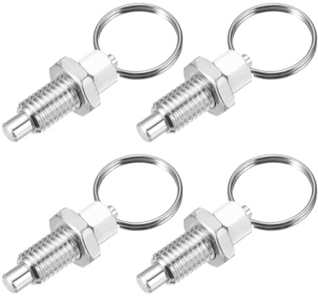 Uikdjgu Émbolos de Resorte con Anillo de Tracción, Émbolo de Indexación con Anillo de Tracción M10 X 1,5, Émbolos Manuales de Resorte Retráctiles para Aplicaciones Industriales.