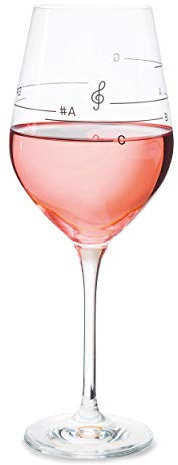 DONKEY Products Glass of Music - Copa de vino con escala, 540 ml