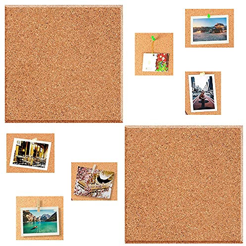 2 Stücke Selbstklebende Pinnwand, Selbstklebender Kork, Pinnwand Kork, 30 x 30 cm Selbstklebend Quadrat Selbstklebende DIY Pinnwände für Büro, Schule, Küche, Heimtextilien