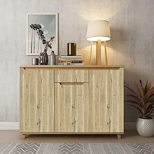 JOLIHOME Carta da Parati Effetto Legno Giallo Plastica Beige con Retro Appiccicoso Adesivo Murale Carta di Contatto per Pannelli da Attaccare e Staccare Rotolo per Porta Cucina 44,5x500cm