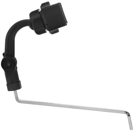 Toyvian Support de Téléphone Compatible Large Clip Robuste pour Saxophone Alto Couleur Noire en Acier Inoxydable et Abs pour Répétitions et Performances Live