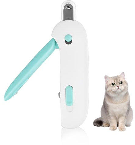 Krallenschere Katzen, Katzen Nagelschere, Katze Nagelknipser, Edelstahl Katzennagelknipser, Katzenkrallen Schneider Mit Nagelfeile Und Spritzfest,Katzennagelschneider Für Hunde,Katzen,Kleintiere(Blau)