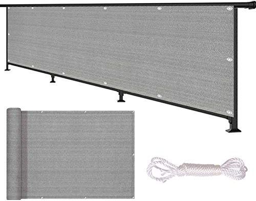 Frangivista Balcone per Protezione, Copertura Recinzione Protezione Privacy 85% Blocco Parabrezza Anti-UV con Occhiello HDPE per Esterno Cortile Muro Giardino