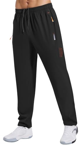 Gaiatiger Tracksuit Bottoms Men Breathable Joggers with Zip Pockets3039-B-S