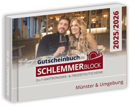 Gutscheinbuch.de Schlemmerblock Münster & Umgebung Schlemmerblock 2025/2026 MN inkl. Guthabencode für Mobile-Gutscheine.de