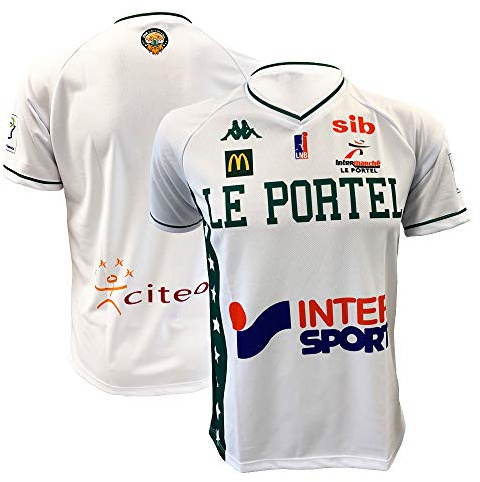 ESSM Le Portel - Camiseta de Baloncesto Oficial para niño 2018-2019, Niño, Color Blanco, tamaño FR : XXS (Taille Fabricant : 6 ANS)