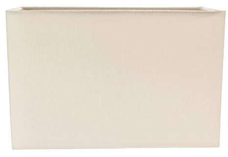Contemporary and Stylish Soft Cream Linen Fabric Rectangular Lamp Shade for Wall Ceiling or Table - 29cm Length 60w Maximum Suitable for The Home or Commercial Usage by Happy Homewares