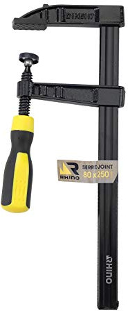 Rhino 41422 Serre Joints à vis 80 x 250 mm 80 x 250 mm - Serre - joints à Barres Main Dormant avec Manche bi - matière - 80 x 250 mm - Garantie 5 Ans, 80 x 250 mm