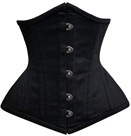 luvsecretlingerie Damen Taillentraining Schwerlast Doppelt Stahl Knochen Unterbrust Korsett Steampunk Gothic Corsage #8806