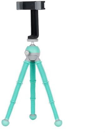 JOBY PodZilla Medium Kit, Flexible Tripod with GripTight 360 Phone Mount, Phone Tripod from the Creators of GorillaPod, Compatible with iPhone, Smartphones and Action Cameras, up to 1Kg, Teal