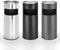 Jago® Standaschenbecher mit Mülleimer - 30 Liter, aus Edelstahl/Eisen, 2 in 1, Inneneimer, Deckel, Outdoor, 25x60,5 cm, Farbwahl - Aschenbecher, Standascher, Papierkorb (Silber)