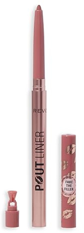 Revolution Beauty, Pout Bomb Plumping Lipliner, Langanhaltend, Formend mit Hyaluronsäure & Vitamin E, Vegan & Ohne Tierversuche, Chauffeur Nude