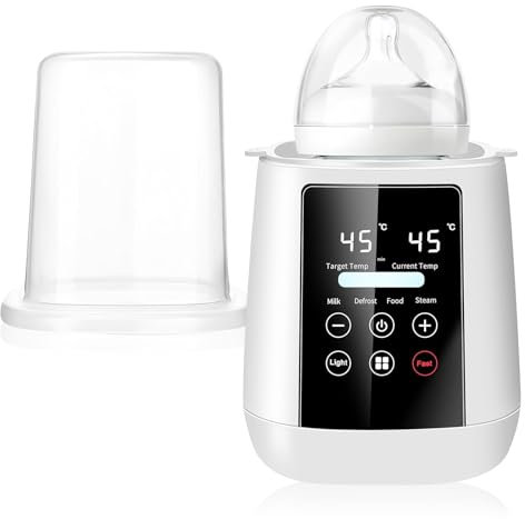HyAdierTech Flaschenwärmer Baby, 6-in-1 Multifunktion Sterilisator für Babyflaschen, Babykostwärmer mit Temperatur und Nachtlicht, Schnell Erhitzen &Warmhalten, Abtauung, Für Flaschen & Babynahrung
