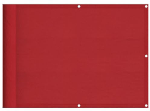 vidaXL Balkon-Sichtschutz Rot 75x1000 cm 100% Polyester-Oxford, Balkonsichtschutz, Balkonbespannung, Balkon Windschutz, Sichtschutz