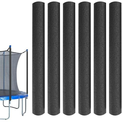 6 almohadillas de espuma para trampolín, protección de barras, tubos de espuma, protección de barras para cama elástica de jardín, resistente a la intemperie y golpes