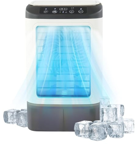 Bärbar luftkonditionering, skrivbords-USB-luftfuktare kylare | LED-fläkt luftkonditionering med 3 hastighetsinställningar för sovrum lägenhet husbil resetält camping verkstad användning