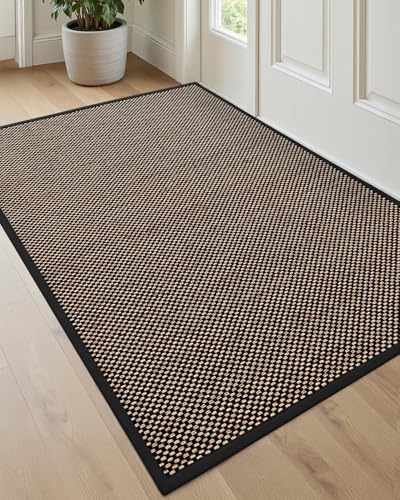DEXI Ultra Thin Indoor Door Mat 32x48, Entrance Doormats, Black