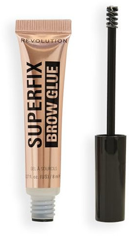Revolution Superfix Brow Glue, Gel Fissante Sopracciglia a Lunga Durata con Vitamina E e Olio di Ricino, Vegano e Cruelty-Free, 8ml