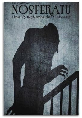 Poster cinematografico Nosferatu su tela, decorazione artistica da parete per soggiorno, camera da letto, stile moderno, 60 x 90 cm, senza cornice