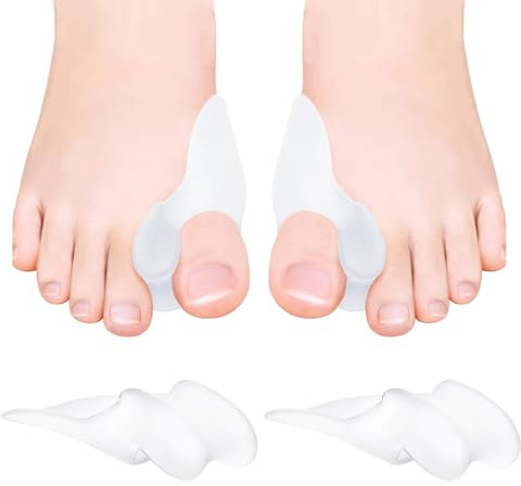YUPZAR Tutore Alluce Valgo Correttore- Separatore Dita Piede,Raddrizza Dite Silicone - Distanziatore,Divaricatore,Dita a Mortello Silicone