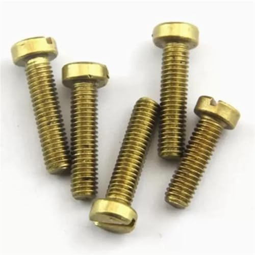 M2 M2.5 M3 M4 M5 M6 Brass Slotted Cheese Head Screw(X5mm,M3 20pcs)