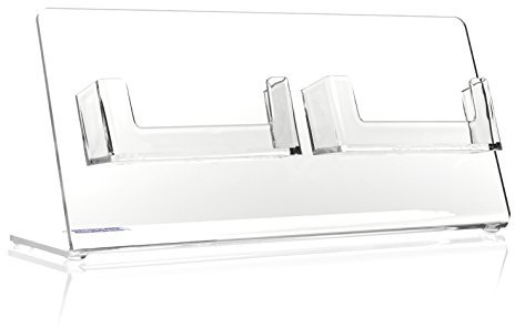 Visitenkartenständer Deluxe (2 Fächer) aus PLEXIGLAS®