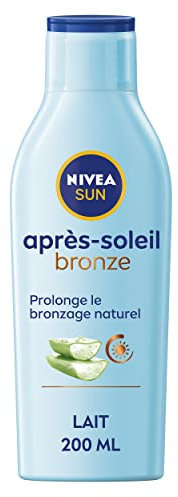 NIVEA SUN - Lait Après Soleil Bronze - Prolongateur De Bronzage - Hydrate 48H - Aloe Vera Bio & Extrait Naturel De Pro-Mélanine - Formule Légère & Non Grasse - Tous Types De Peaux - 200 ml