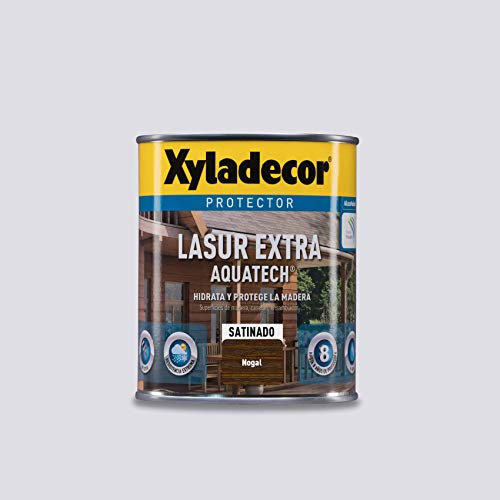 Xyladecor Lasur Extra Satinado Aquatech para madera Nogal 750 ml
