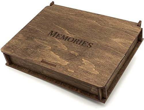 woodmanucom Fotokiste 15x21 Größe | Foto Aufbewahrungsbox Geschenk Idea | Box für Fotos | Fotobox Aufbewahrungsbox | Fotoalbum Holz | Ideal fur Foto Aufbewahrung und als Geschenkbox