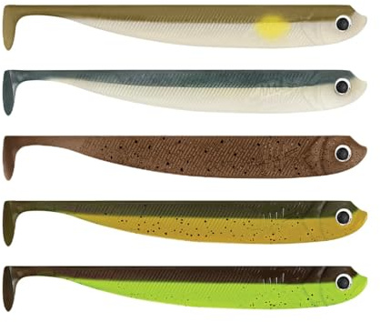 Lieblingsköder 12,5cm Gummifische - 5 Gummishads, Farbe Lieblingsköder:Natural Classics